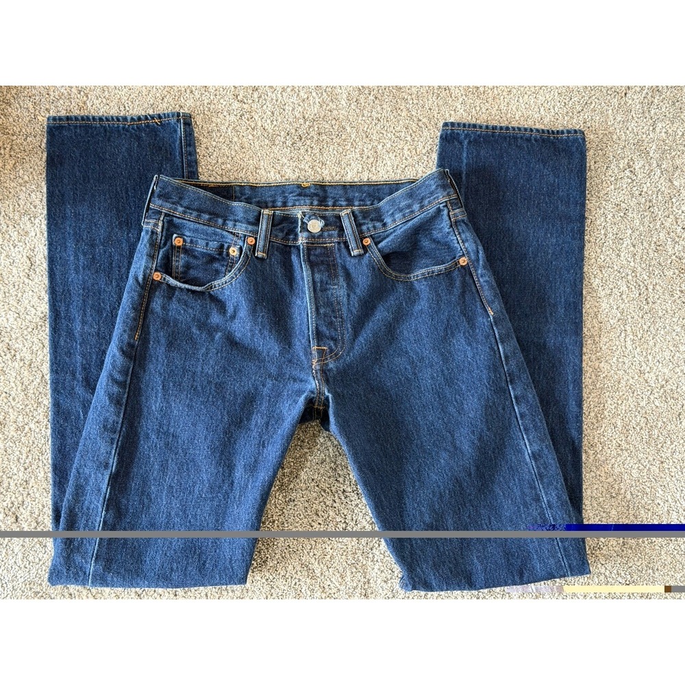 Levi's Men's 501 Original Fit Straight Leg Button Fly Jeans 29x34 - Picture 7 of 7